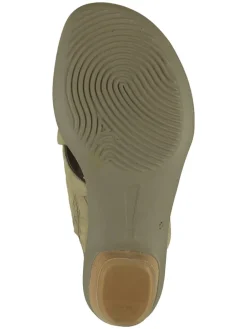 Leren slippers groen