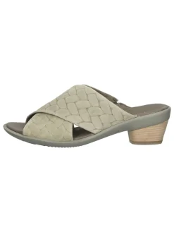 Leren slippers groen