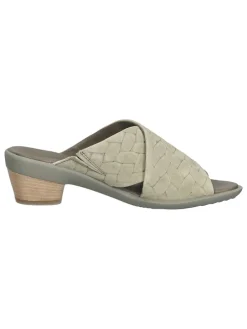 Leren slippers groen
