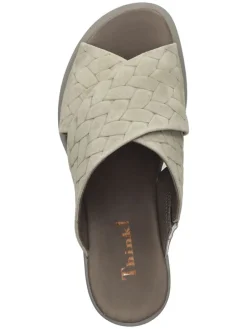 Leren slippers groen