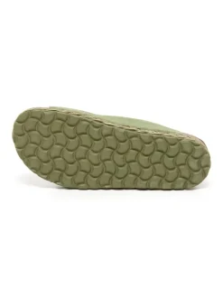 Leren slippers groen
