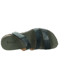 Leren slippers "Julia" groen
