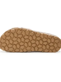 Leren slippers lichtbruin