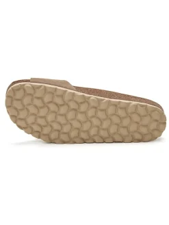 Leren slippers lichtbruin