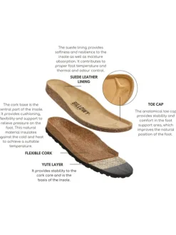 Leren slippers lichtbruin