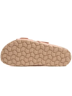Leren slippers lichtroze