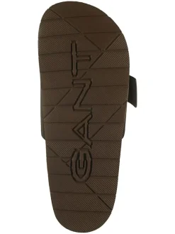 Leren slippers "Mardale" bruin