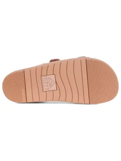 Leren slippers "Oasis" zalmroze