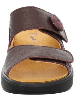 Leren slippers rood