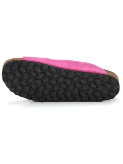 Leren slippers roze