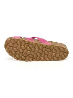 Leren slippers roze