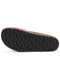 Leren slippers roze