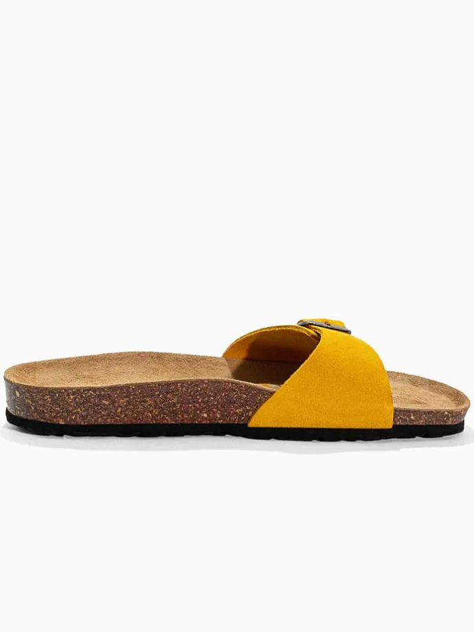 Leren slippers "Zephyr" geel
