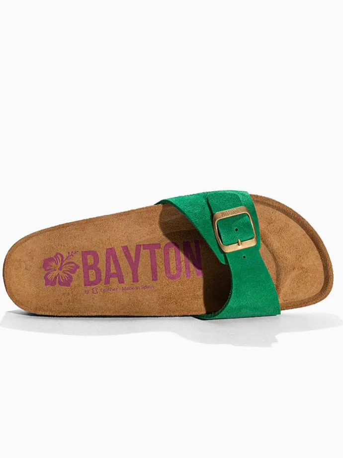 Leren slippers "Zephyr" groen
