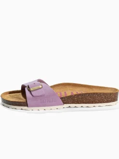 Leren slippers "Zephyr" paars