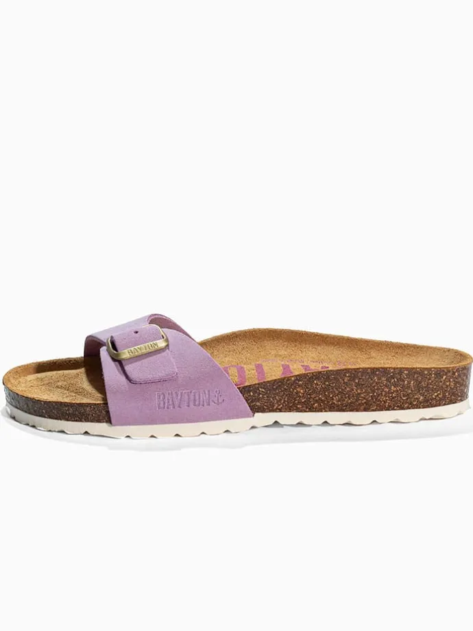 Leren slippers "Zephyr" paars