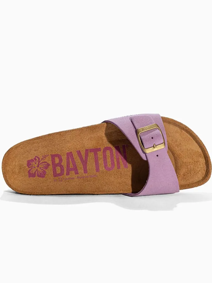 Leren slippers "Zephyr" paars