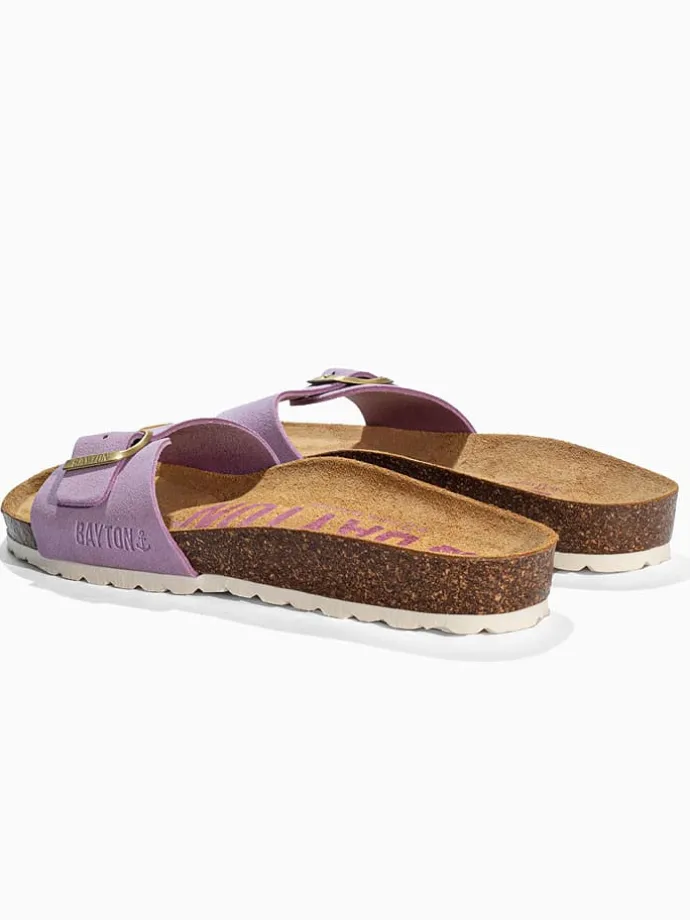 Leren slippers "Zephyr" paars