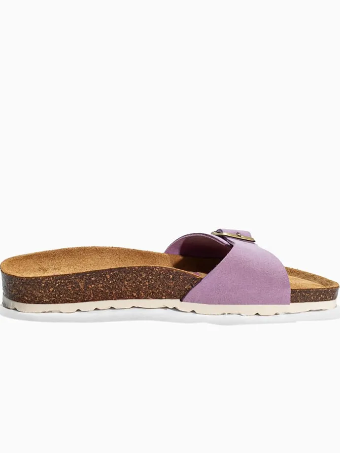 Leren slippers "Zephyr" paars