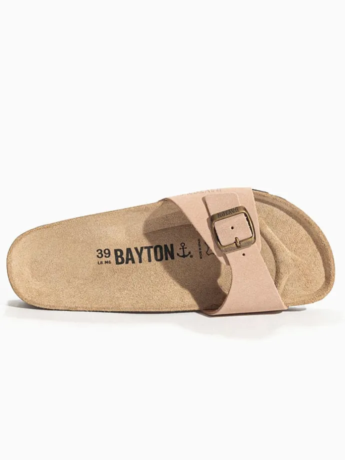 Leren slippers "Zephyr" zalmroze