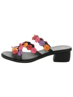 Leren slippers zwart