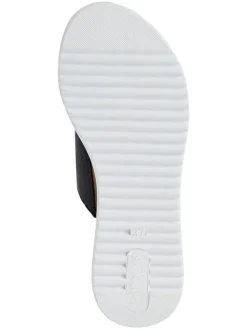 Leren slippers zwart