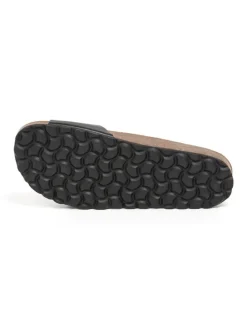 Leren slippers zwart