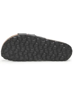 Leren slippers zwart