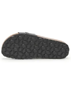 Leren slippers zwart