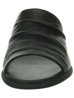 Leren slippers zwart