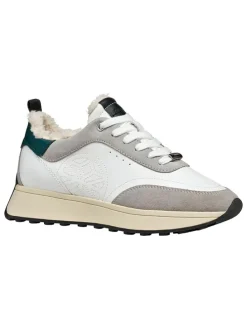 Leren sneakers "Amabel" wit/grijs