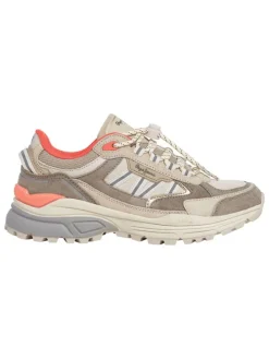 Leren sneakers beige