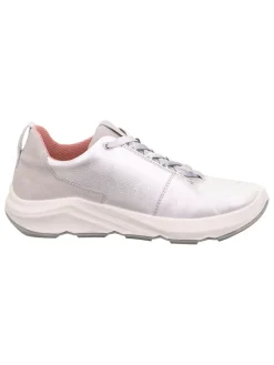 Leren sneakers "Bliss" zilverkleurig