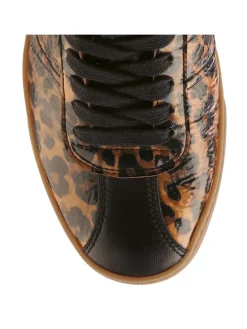 Leren sneakers bruin/lichtbruin/zwart