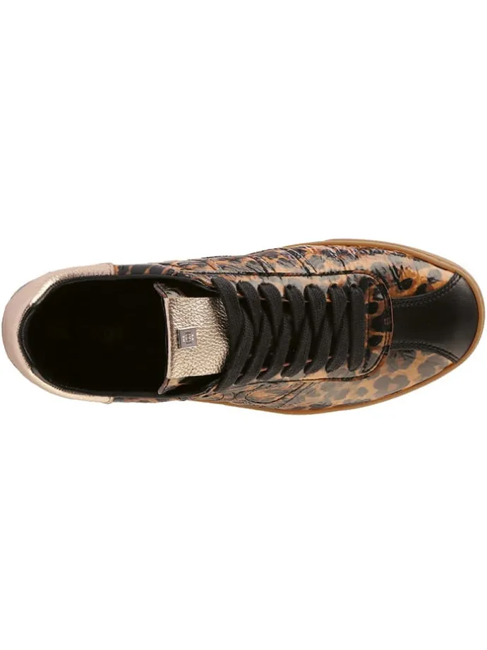 Leren sneakers bruin/lichtbruin/zwart