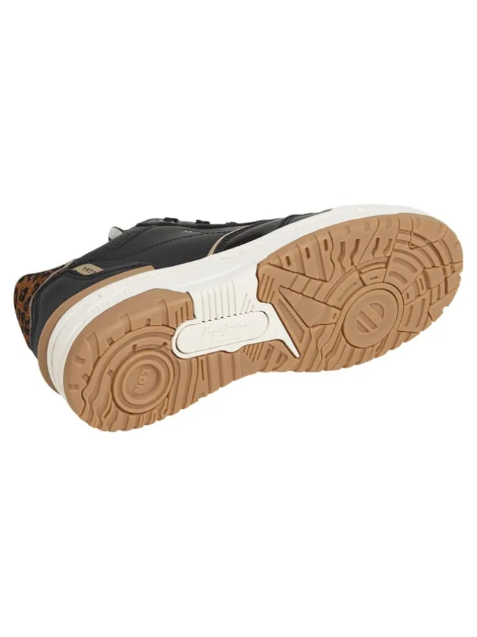 Leren sneakers "Chester Suppa" zwart