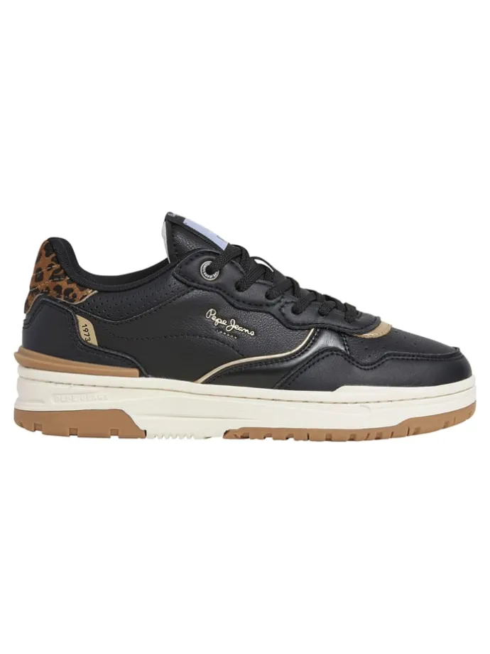 Leren sneakers "Chester Suppa" zwart