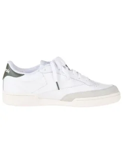 Leren sneakers "Club C Ground" wit/kaki