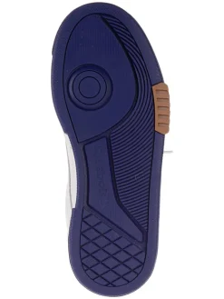 Leren sneakers "Club C Vintage" wit/donkerblauw