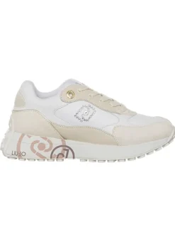 Leren sneakers crème