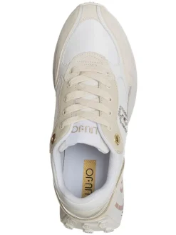 Leren sneakers crème