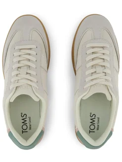 Leren sneakers crème/lichtroze/groen
