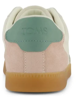 Leren sneakers crème/lichtroze/groen