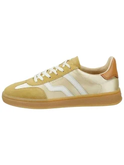 Leren sneakers "Cuzima" goudkleurig/beige