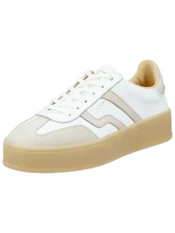 Leren sneakers "Cuzmani" beige/wit