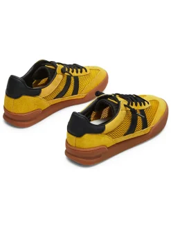 Leren sneakers geel/zwart