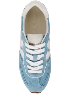 Leren sneakers lichtblauw