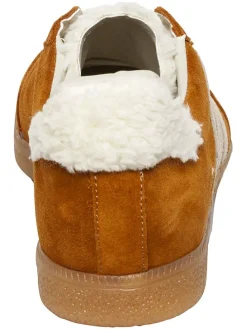 Leren sneakers lichtbruin