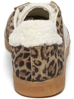 Leren sneakers lichtbruin/bruin