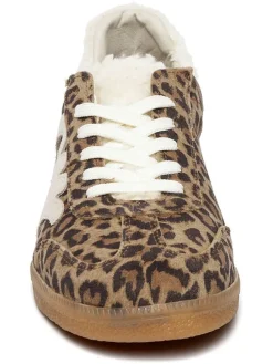 Leren sneakers lichtbruin/bruin